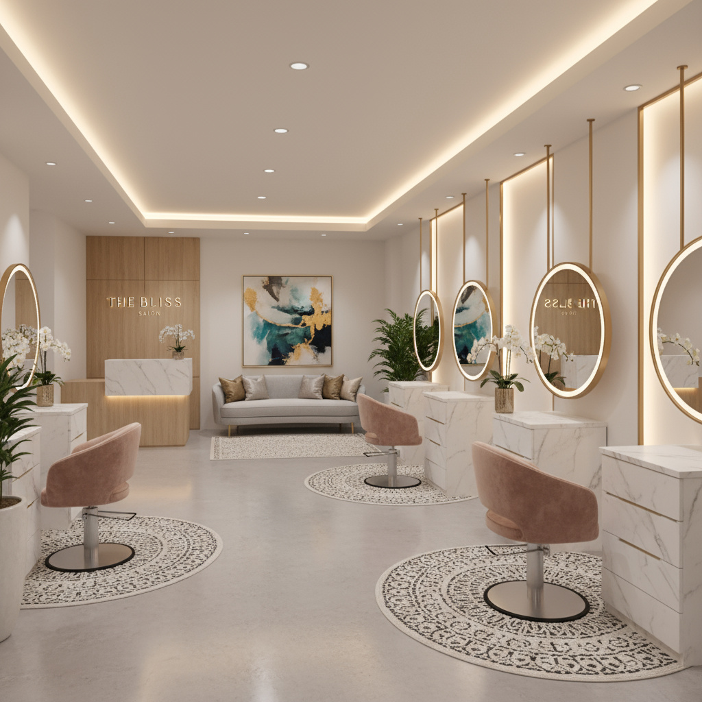 Moderner, eleganter Saloninnenraum