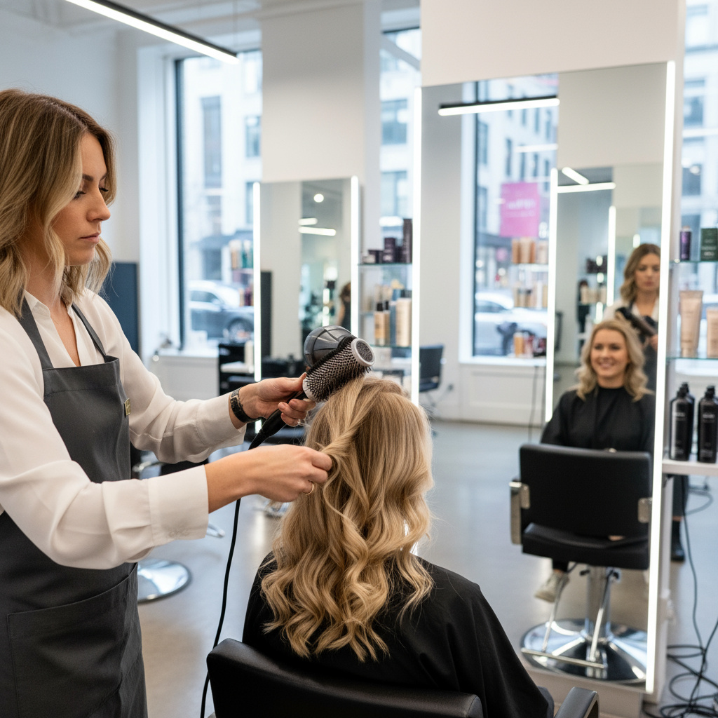Professionelles Haarstyling im Salon