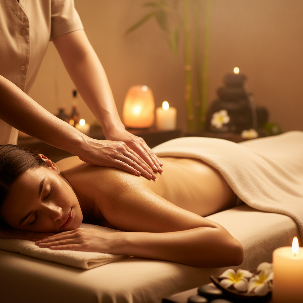 Entspannende Rückenmassage